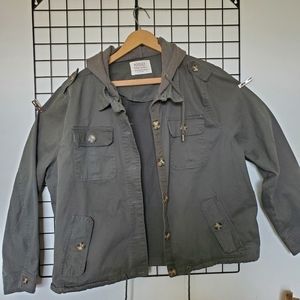 Light weight Cropped cargo jacket